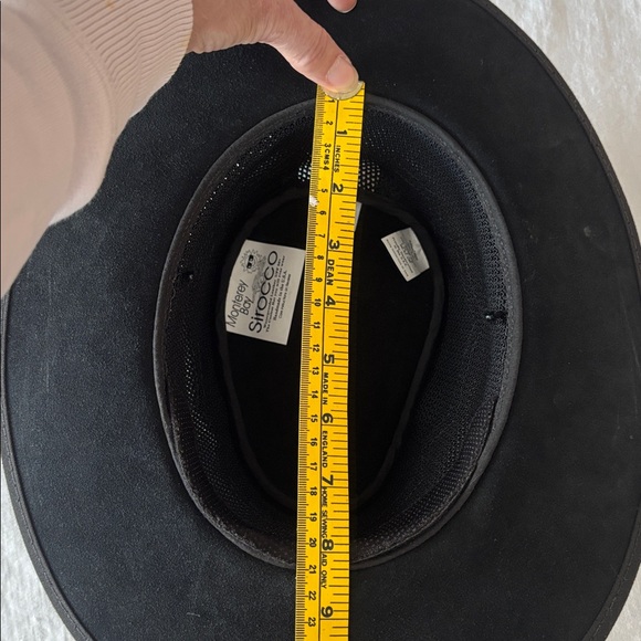 Monterey Bay Sirocco Waterproof Leather UPF 50 + Western Hat. Black 7-7 1/2 - Picture 11 of 11